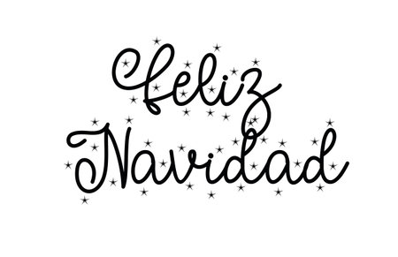 Feliz navidad - Merry Christmas in spanish. Lettering design.の素材
