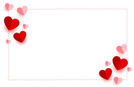 Valentine's day background with red hearts. Vector illustration.の写真素材