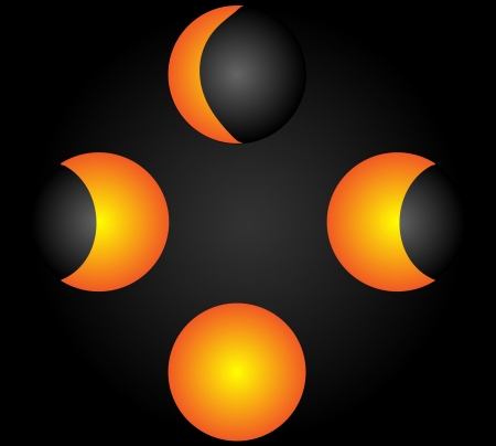 Moon phases  vectorのイラスト素材