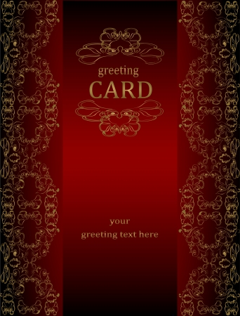 Vintage greeting cards in Victorian style.のイラスト素材