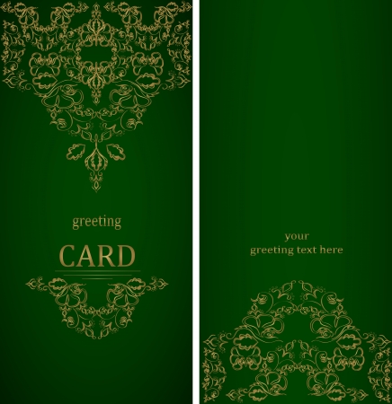 Vintage greeting cards in Victorian style.のイラスト素材
