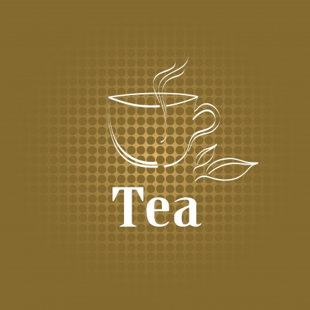 Cup of tea labelのイラスト素材
