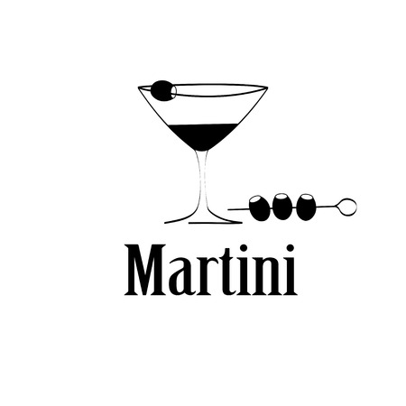 Martini glass design menu backgroundのイラスト素材