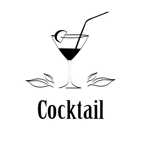 cocktail glass design menu backgroundのイラスト素材