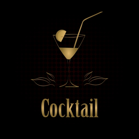 cocktail glass design menu backgroundのイラスト素材