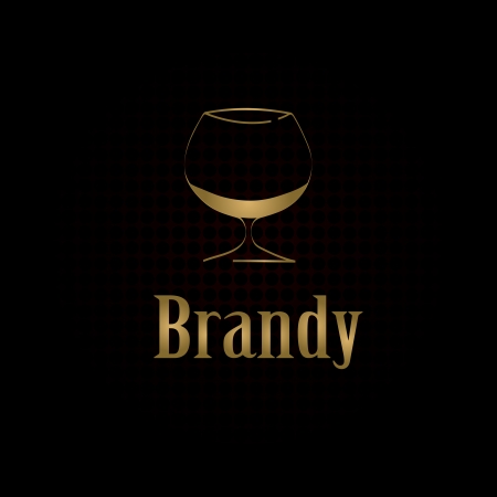 brandy glass design menu backgroundのイラスト素材