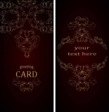 Vintage greeting cards in Victorian styleのイラスト素材