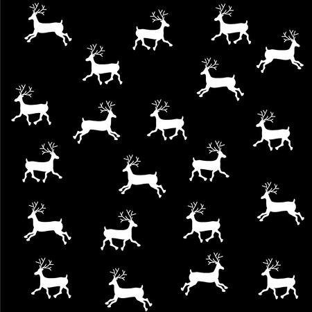 The embroidered New Year's ornament. Beaded Christmas ornament reindeer. vectorのイラスト素材