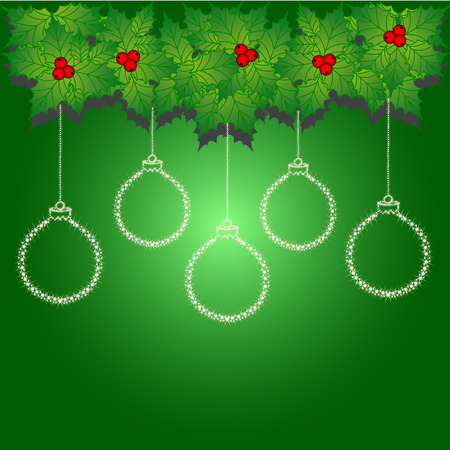 Greting card. Christmas wreath. Vectorのイラスト素材