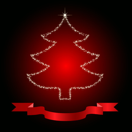 Christmas tree from stars. vector backgroundのイラスト素材