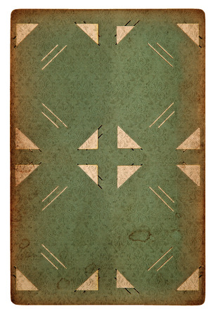 old vintage grunge album page  paper sheet with pattern isolated on white backgroundの写真素材