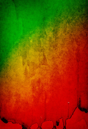 used paper texture. grungy stained watercolor background red yellow greenの写真素材