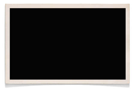 Old photo frame mockup with shadowの写真素材