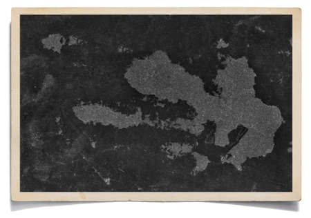 Vintage photo frame mock up with empty dark fieldの写真素材