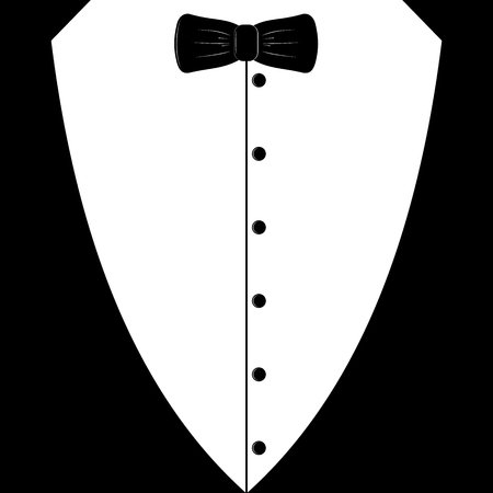 Black tuxedo with tieのイラスト素材