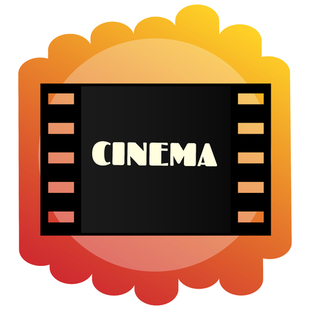 Icon of the cinema. Cinematography and films. isolatedのイラスト素材
