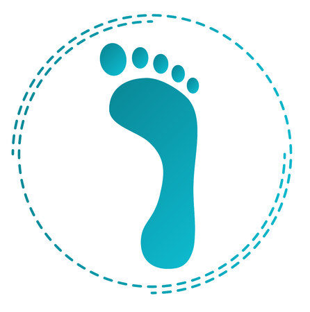 Icon footprint. Can be used for orthopedists or foot care products. Logo Insoles from Flatnessのイラスト素材