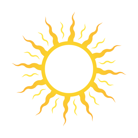 Icon or logo sun, for sun deck or cosmetics for sunbathing.のイラスト素材
