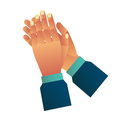 clapping hands or applauding. congratulating applauseのイラスト素材