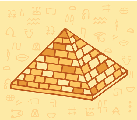 Pyramid of ancient Egypt of blocksのイラスト素材
