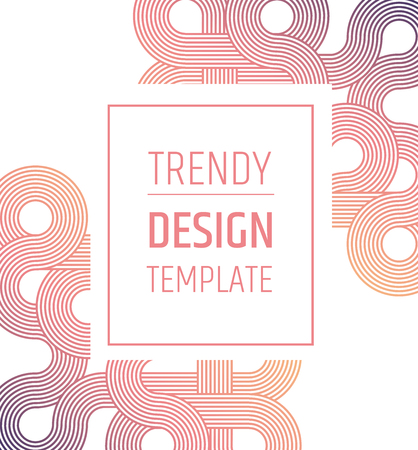 Trendy design templated. Minimalistic elegant layout. Place for text. Gradient pattern. Modern styleのイラスト素材