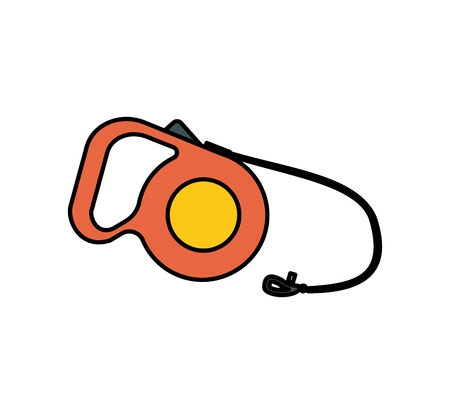 Leash for walking a dog or a cat. Pets object. Isolated on a white backgroundのイラスト素材
