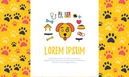 Pet Advertising Banner Templates Place For Text Veterinary