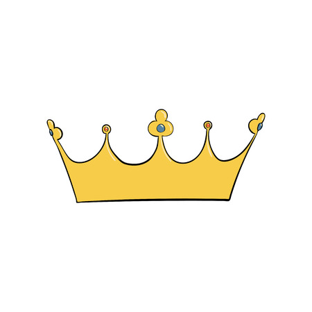 crown with gems and diamonds. A symbol of authority. Headpiece of the King. Icon denoting success and insignia. Isolatedのイラスト素材