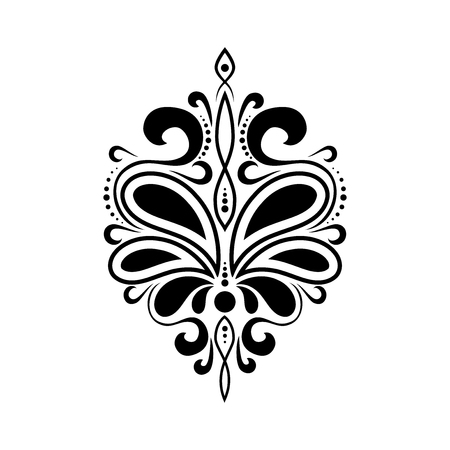 beautiful luxury pattern with curls. Ornament for fabric and decoration. Vector template or stencilのイラスト素材