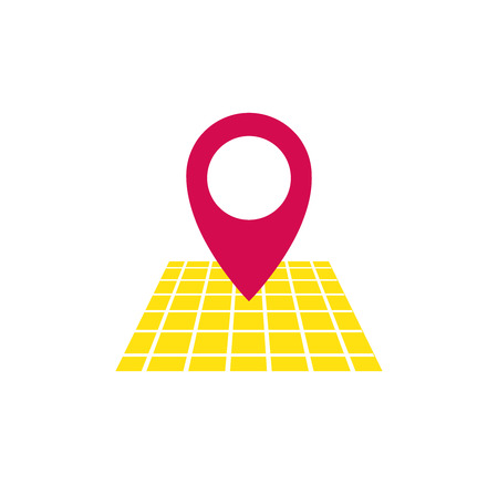 Map pointer icon. Symbol of navigation. Location marker.のイラスト素材