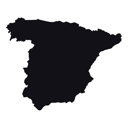 High detailed vector map - Spain.のイラスト素材