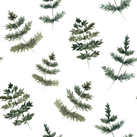 Fern seamless pattern. Leaves of the fern.の写真素材