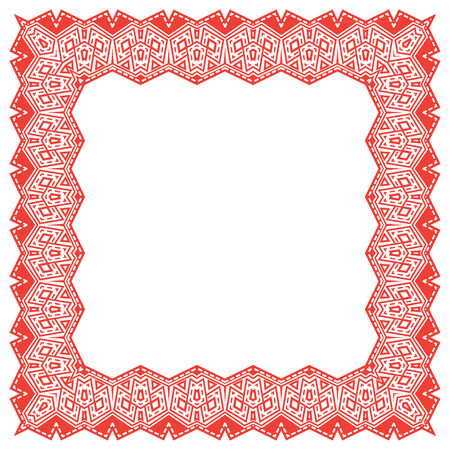 Frame with ethnic elements.  Border. Photo Frame. Isolated background.のイラスト素材