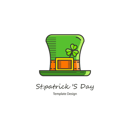 Leprechaun Hat color illustrationのイラスト素材