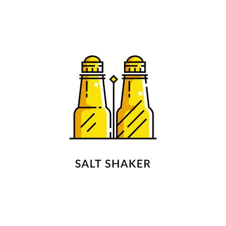 Salt shaker and pepper shaker. Spice containersのイラスト素材