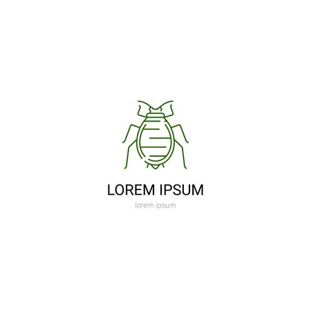 Aphid Simple illustration in a linear style.のイラスト素材