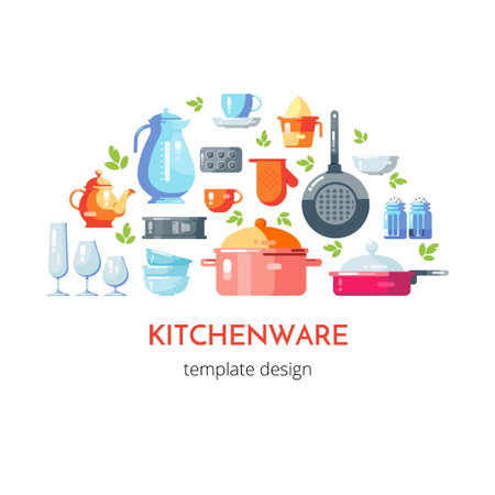 Kitchen utensils set of elements for home cooking.のイラスト素材