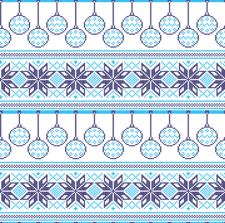 Winter festive Christmas knitted pattern woolen knitted 2018のイラスト素材