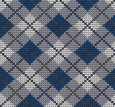 Festive Sweater Design. Seamless Winter Knitted Patternのイラスト素材