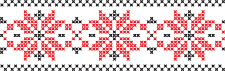Embroidered Ukrainian and Russian national pattern cross.のイラスト素材