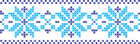 Embroidered Ukrainian and Russian national pattern cross.のイラスト素材