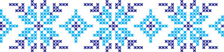 Embroidered Ukrainian and Russian national pattern cross.のイラスト素材