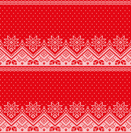 Christmas New Year's winter seamless festive Norwegian woolen knitted pattern 2018のイラスト素材