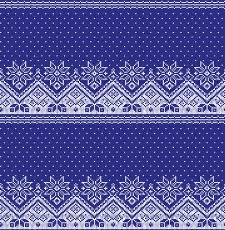 Christmas and New Year's winter seamless festive Norwegian pixel pattern.のイラスト素材