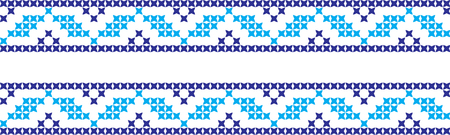 Embroidered cross stitch ornament national pattern Ukrainian Slavicのイラスト素材