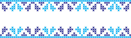 Embroidered cross stitch ornament national pattern Ukrainian Slavicのイラスト素材