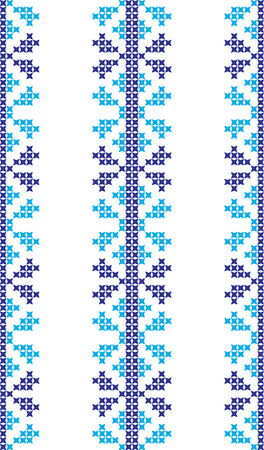 Embroidered cross-stitch ornament national pattern Ukrainian Slavicのイラスト素材