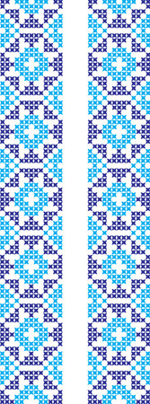 embroidered cross-stitch ornament of national pattern Ukrainian Slavicのイラスト素材
