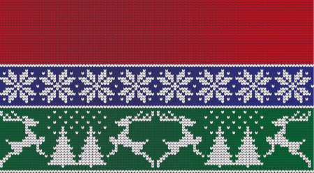 Winter festive Christmas knitted pattern woolen knitted 2018のイラスト素材
