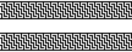 Seamless vectorial Greek ornament black and whiteのイラスト素材